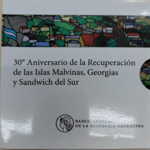 Argentina Blister 2 Pesos 2012 Malvinas Canto Liso BL46