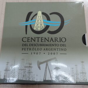 Argentina Blister 2 Pesos 2007 Petroleo Canto Liso BL44