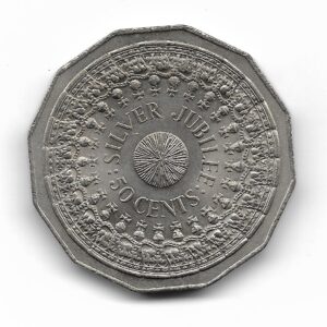Australia 50 Cents 1977 Jubileo de Plata de la Reina KM70 SC