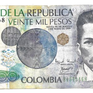 Colombia 20000 Pesos 1999 P448d MB-