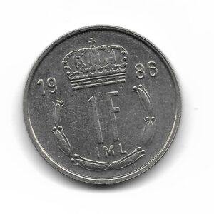 Luxemburgo 1 Franco 1986 KM59 SC