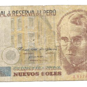 Peru 50 Nuevos Soles 2001 P177 B+