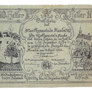 Austria Notgeld Raabs 10 Heller 1920 SC