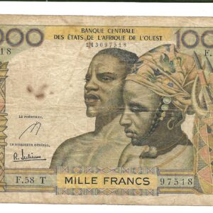 Togo Estados de Africa Occidental 1000 Francos 1959-65 P803T MB-