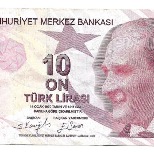 Turquia 10 Liras 2009 P223e Mb+