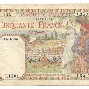 Argelia Colonia Francesa 50 Francos 29-11-1944 P87 MB+