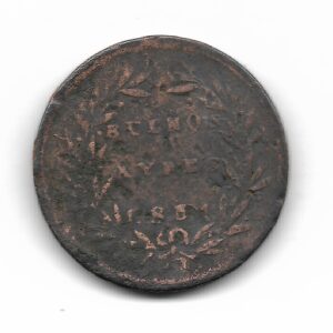 Buenos Aires 5 Decimos 1830 CJ12.3 B+