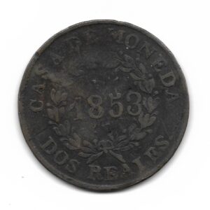 Buenos Aires 2 Reales 1853 CJ18.2.3 B+