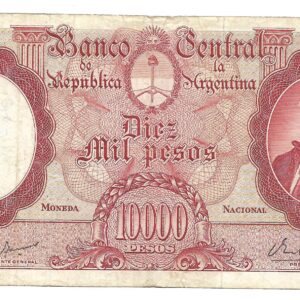 Argentina 10.000 Pesos Moneda Nacional serie B Ianella-Real Bottero 2195 MB