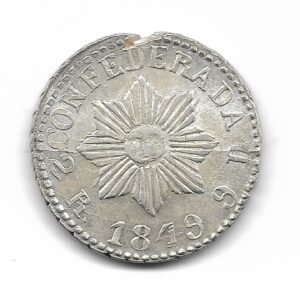 Cordoba 2 Reales de Plata 1849 CJ57.6.1 EXC+