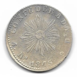 Cordoba 4 Reales de Plata 1845 CJ50.2 EXC-