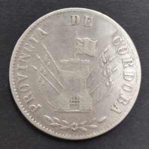 Cordoba 8 Reales de Plata 1852 CJ63 EXC-