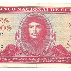 Cuba 3 Pesos 1985 Che Guevara P107a MB+