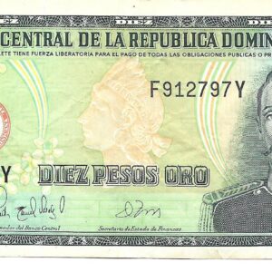 Republica Dominicana 10 Pesos Oro 1998 P153a MB