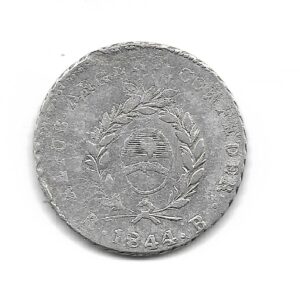 La Rioja 1/2 Real de Plata 1844 CJ67.1.3 EXC