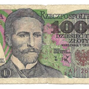 Polonia 10000 Zlotych 1988 P151b MB-
