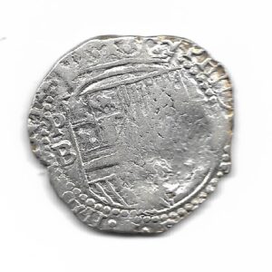 Potosi 1 Real de Plata Macuquino 1580-82 ensayador B Felipe II CJ47.1 MB