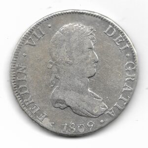 Potosi 8 Reales de Plata 1809 P.J Fernando VII CJ43.2 MB+