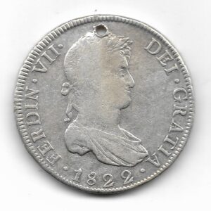Potosi 8 Reales de Plata 1822 P.J Fernando VII CJ43.12 MB