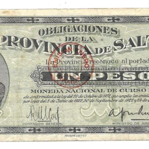 Salta 1 Peso Emision 1933 S2142 MB+