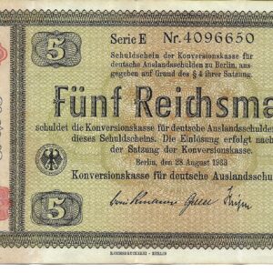 Alemania 5 Reichsmark 28-8-1933 P199 EXC