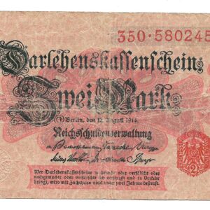 Alemania 2 Marcos 1914 P53 B+