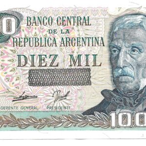 Argentina 10.000 Australes Transitorio De Paul- Fraga Bottero 2876 SC
