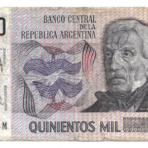 Argentina 500.000 Australes Transitorio Gonzales Fraga-Gonzales Bottero 2897 B