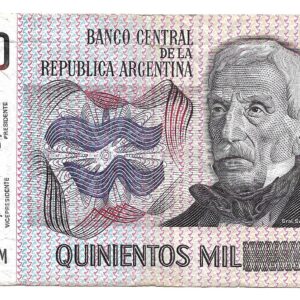 Argentina 500.000 Australes Transitorio Gonzales Fraga-Gonzales Bottero 2897 MB
