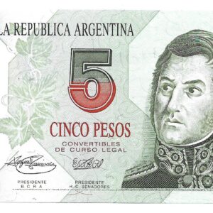 5 Pesos Convertibles serie A Bottero 3027 Fernandez-Menem SC