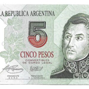 5 Pesos Convertibles serie B Bottero 3030 Fernandez-Menem SC