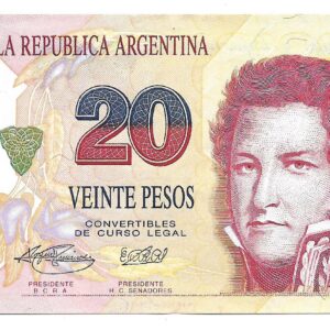 20 Pesos Convertibles serie A Bottero 3056 Fernandez-Menem SC