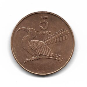Botswana 5 Thebe 1991 KM4a.1 SC