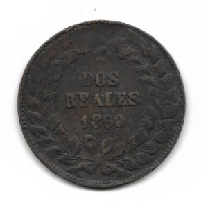 Buenos Aires 2 Reales 1860 CJ23.3.2 MB