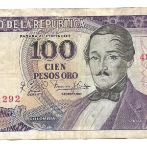 Colombia 100 Pesos Oro 1980 P418c MB-