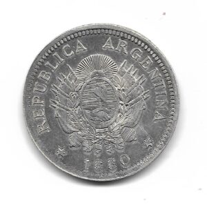 Argentina Ensayo 20 Centavos de Plata 1880 acuñacion privada SC