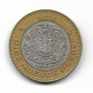 Mexico 10 Pesos 1993 Centro de Plata KM553 MB+