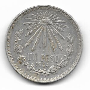 Mexico 1 Peso de Plata 1944 KM455 MB+