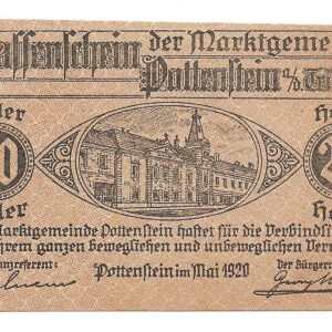 Austrial Notgeld Pattenstein 20 Heller 1920 SC