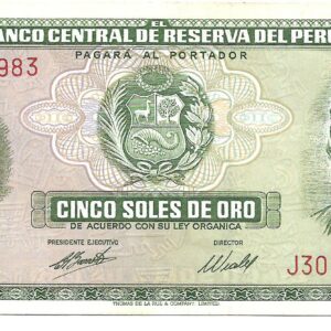 Peru 5 Soles de Oro 1974 P99c SC