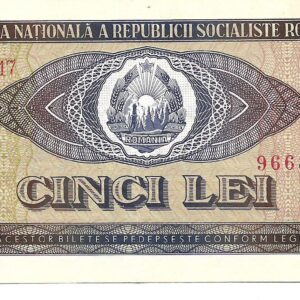 Rumania 5 Lei 1966 P93 EXC-