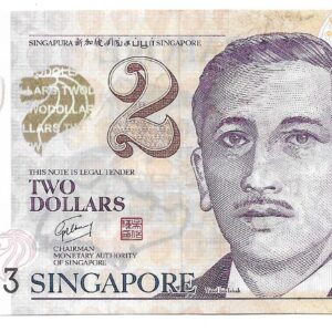 Singapur 2 Dolares 2022 Polymero P46 MB+