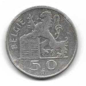 Belgica 50 Francos de Plata 1950 KM137 MB+
