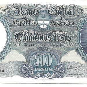 Argentina 500 Pesos Moneda Nacional serie A Ianella-Real Bottero 2122 MB