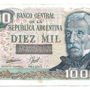 Argentina 10.000 Australes Transitorio De Paul- Fraga Bottero 2876 MB