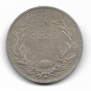 Chile 1 Peso de Plata 1895 KM152.1 MB+