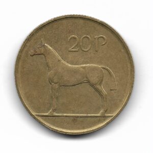 Irlanda 20 Pence 1986 Caballo KM25 EXC-