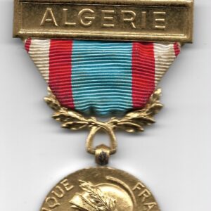 Francia Medalla Premio Militar Argelia 1960s Operaciones de Seguridad y Mantenimiento del Orden Con Cinta Original