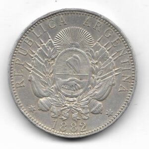 Argentina 1 Peso de Plata 1882 CJ13.1.1 EXC