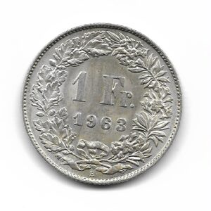 Suiza 1 Franco de Plata 1963 KM24 SC